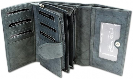 Portofel din piele pentru femei Money Maker, gri [2]