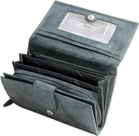 Portofel din piele pentru femei Money Maker, gri [1]
