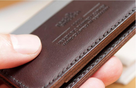 Portofel din piele tăbăcită vegetal Pack & Smooch, maro închis [5]