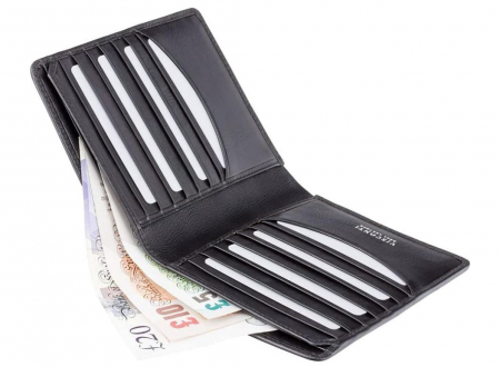 Portofel din piele Visconti Tuscany 49, protectie RFID, negru [5]