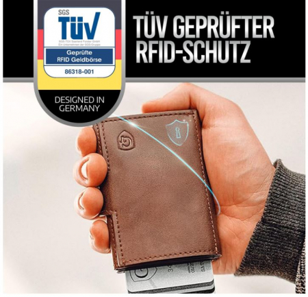 Portofel GenTo Smartlet, cu protectie RFID, maro [8]