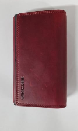 Portofel pentru femei Hill Burry din piele naturală cu o mulțime de compartimente, roșu [1]