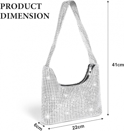 Poseta OSDUE pentru femei, Geanta de noapte, argintiu [2]