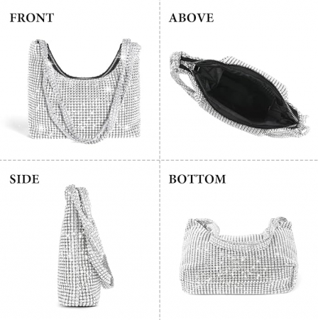 Poseta OSDUE pentru femei, Geanta de noapte, argintiu [5]