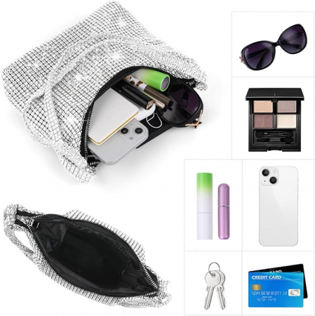 Poseta OSDUE pentru femei, Geanta de noapte, argintiu [3]