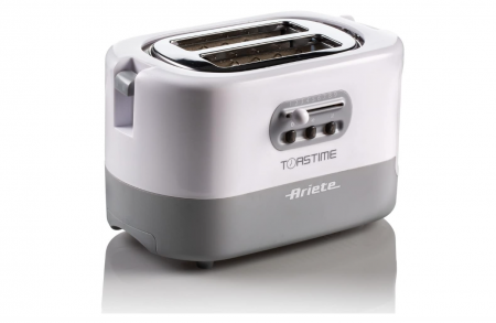 Preparat paine - Prăjitor de pâine Ariete 159 Toastime, 2 felii, 700 W, alb