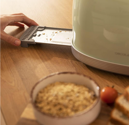 Prăjitor de pâine Cecotec Toast&Taste 800 Vintage Light Green, 850W, 2 Felii, verde, 03209 [5]