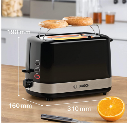 Prajitor de paine compact Bosch TAT6A513 pentru 2 felii, 800 W [3]