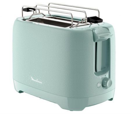 Preparat paine - Prajitor de pâine Moulinex pentru 2 felii, 7 niveluri, verde eucalipt, LT2M1310