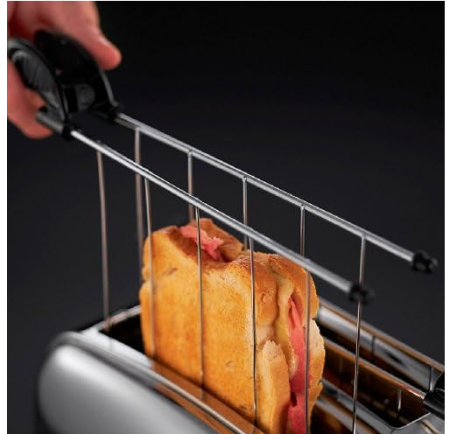 Prajitor de paine Russell Hobbs Chester 23310-57, 2 felii, temperatură reglabilă, Argintiu [3]