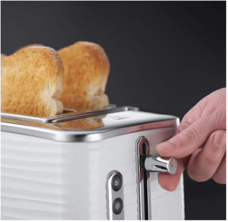 Prajitor de paine Russell Hobbs Inspire White 24370-56, 1050 W, 2 felii, Alb/Crom [2]