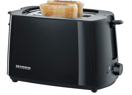 Prajitor de pâine SEVERIN 700 W, 2 felii, negru, AT 2287 [2]