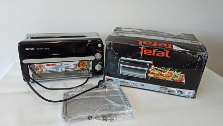Prajitor de paine si cuptor Tefal TL 6008 Toast n Grill 2 în 1, 1300W, Negru [1]