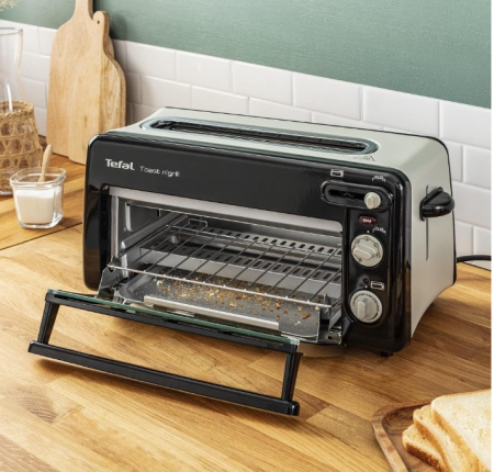 Prajitor de paine si cuptor Tefal TL 6008 Toast n Grill 2 în 1, 1300W, Negru [8]