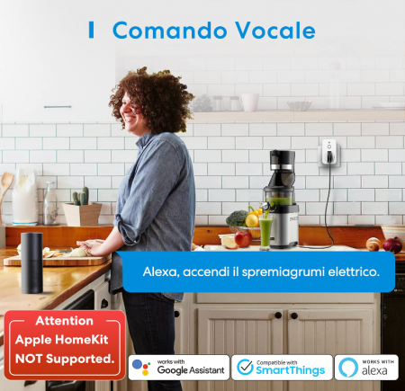 Priză inteligentă WiFi Meross 16A Monitorizare inteligentă a energiei, 240V, 3840W, pachet de 2 [3]