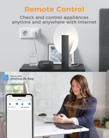 Priză inteligentă WiFi Refoss, compatibil cu Apple HomeKit, Alexa și GoogleHome [1]