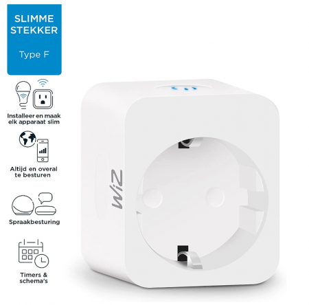 Priza inteligenta WiZ Wi-Fi, controlat prin aplicație, alb [3]
