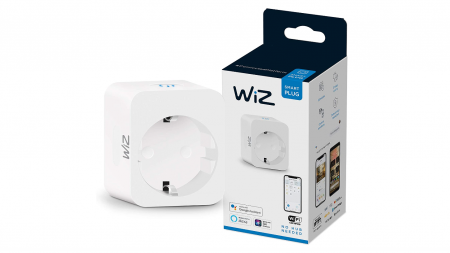 Iluminat & Electrice - Priza inteligenta WiZ Wi-Fi, controlat prin aplicație, alb