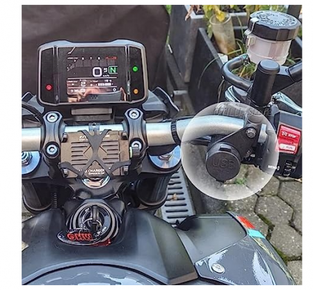 Priza USB pentru motociclete 12V DV, 2 porturi, pentru Yamaha Tracer MT-07 MT-09 SP FZ-09 FZ-07 XSR 700 900 [4]