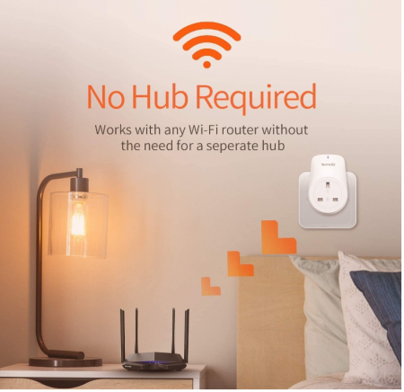 Priză Wi-Fi inteligentă Tenda Beli SP, control vocal, alb [3]