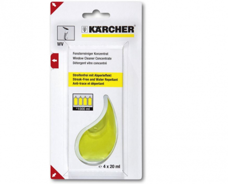 Bacanie - Solutie concentrata Karcher pentru curatarea geamurilor, 4 x 20 ml, 62953020