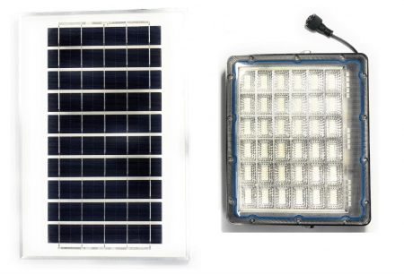 Proiector LED pentru exterior cu panou solar și telecomandă TEMPO DI SALDI 200W Lumină albă rece [7]