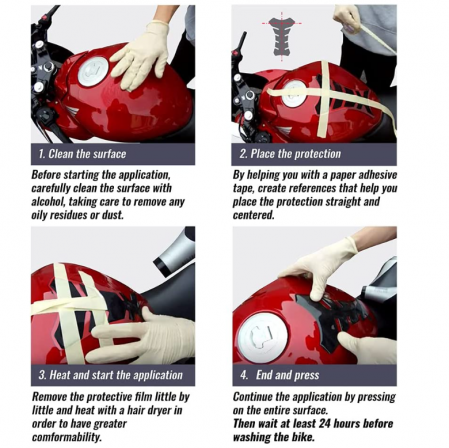 Protectie rezervor/tank pad moto 4R Quattroerre.it 18200 pentru Ducati Scrambler [2]