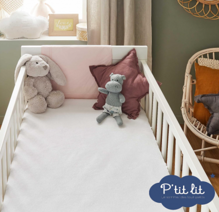 Protectie saltea impermeabila P'tit lit din bambus pentru patut, 60x120 cm [1]