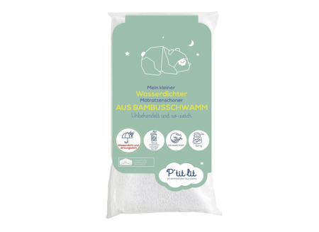 Textile si covoare - Protectie saltea impermeabila P'tit lit din bambus pentru patut, 60x120 cm