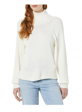 Alte articole vestimentare femei - Pulover Oversized pentru femei Amazon Essentials, ultra moale, alb, L