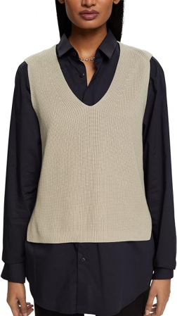 Fashion - Pulover tip Vestă Esprit Collection cu decolteu în V, tricotat, Marimea S