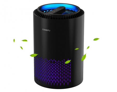 Purificator de aer CONOPU, cu temporizator si lumina de noapte, negru [0]