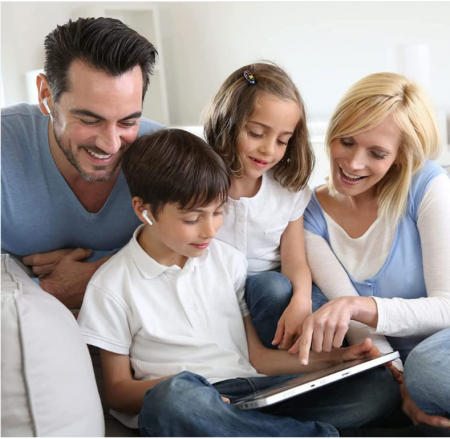 Quality Park Căști fără fir, redare 30 de ore, alb [1]