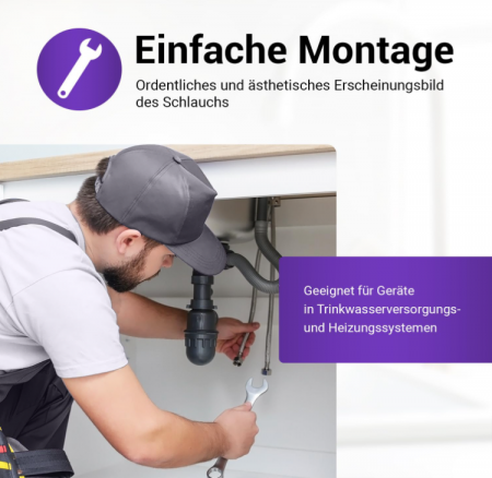 Racord flexibil apa 1/2 inch (19,3 mm), 150 cm [6]