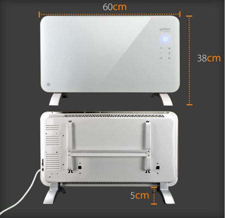 Radiator electric din sticlă Gridinlux Homely Wifi Warm 1000W, convector [7]