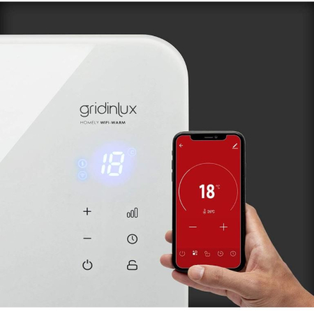 Radiator electric din sticlă Gridinlux Homely Wifi Warm 1000W, convector [6]
