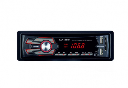 Radio MP3 Player auto Car Vision RU-002BT, Bluetooth, USB, SD, Aux, 4x45W, iluminare rosu [0]