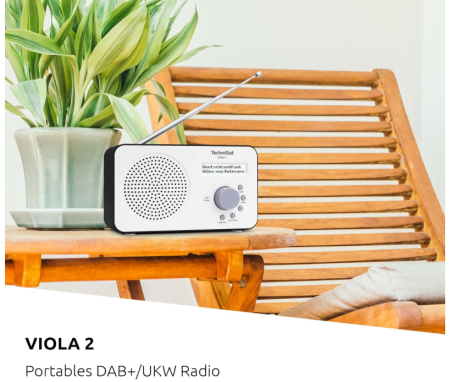Radio portabil TechniSat Viola 2 cu internet, alb/negru [3]