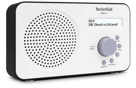 Iluminat & Electrice - Radio portabil TechniSat Viola 2 cu internet, alb/negru