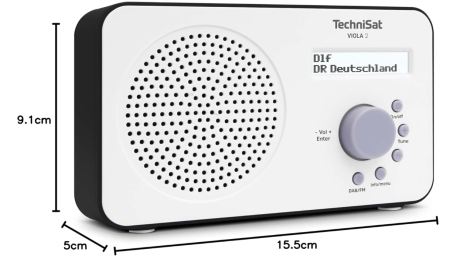 Radio portabil TechniSat Viola 2 cu internet, alb/negru [7]