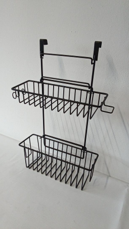 Raft de bucatarie suspendabil WENKO Flexi, 2 niveluri, negru [1]