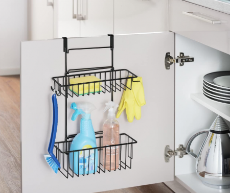 Raft de bucatarie suspendabil WENKO Flexi, 2 niveluri, negru [3]