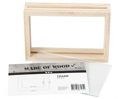 Rama foto 3D din lemn, 16x11 cm [2]