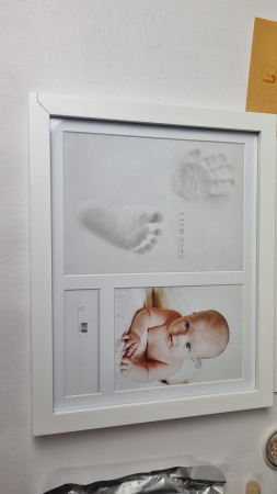Ramă foto și kit amprentă mânuță și picioruș KeaBabies, set amintiri [2]