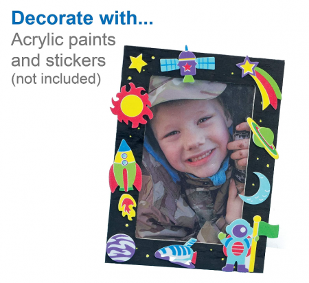 Rame foto din lemn Baker Ross ET128, pachet de 4, pentru a fi decorate, pictate de copii [4]