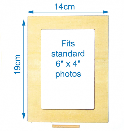 Rame foto din lemn Baker Ross ET128, pachet de 4, pentru a fi decorate, pictate de copii [3]