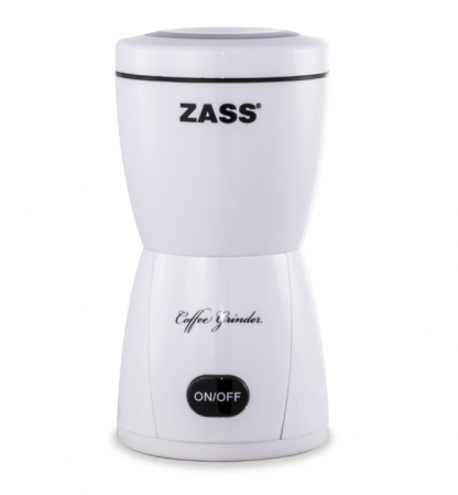Produse RESIGILATE Zass, Sero si Trisa - Rasnita de cafea Zass ZCG 05, 150W, 80g, Culoare Alb