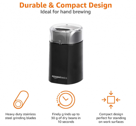 Rasnita electrica de cafea Amazon Basics neagra [4]
