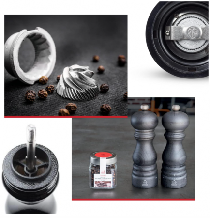 Rasnita pentru sare si piper PEUGEOT Paris u'Select 40 cm, 6 setari de macinare, din lemn, negru lacuit [2]