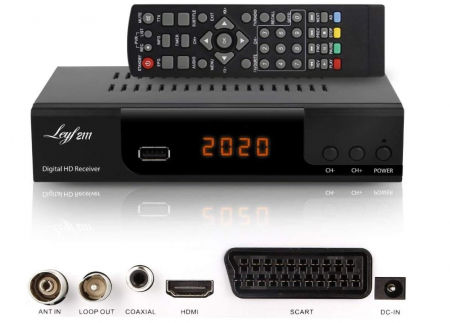 Receptor digital pentru televiziune digitala prin cablu Hd-line, DVB-C, negru [4]